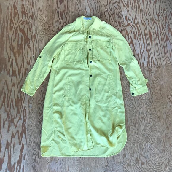 Yellow Zara shirtdress size small - Picture 1 of 6